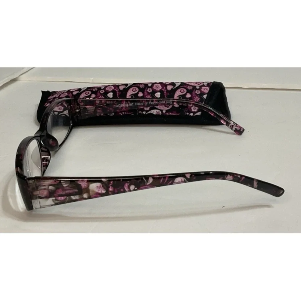 3 PAIR ‎ Foster Grant Daydreamer Purple Rose and Blue Reading Glasses